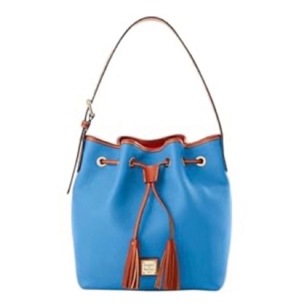 Dooney & Bourke Pebbled Leather Drawstring Bucket Bag